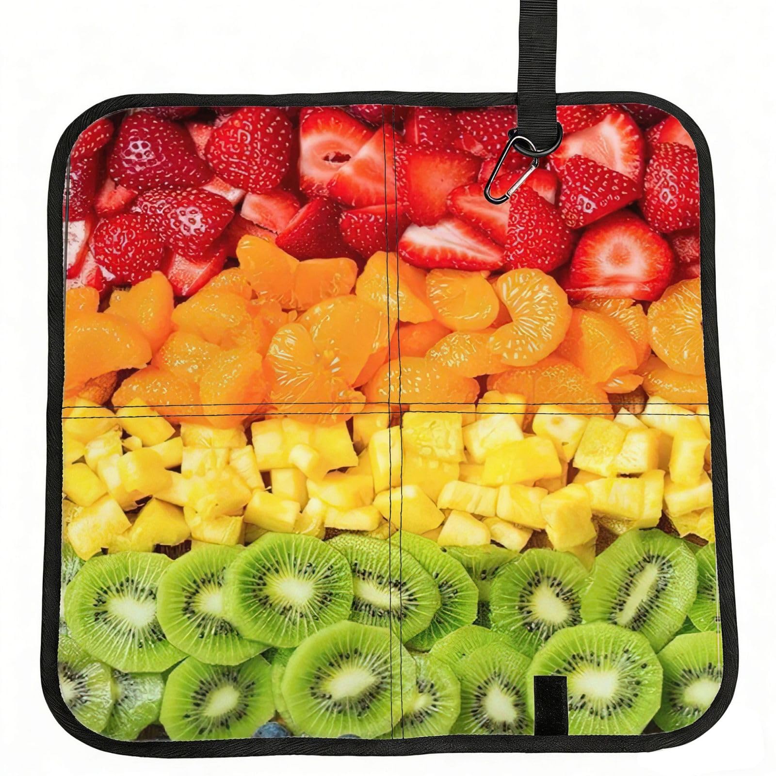 YGLHBDPBF Fruit Rainbow Print Camping seat cushion,Foldable Sitting Pads,Save Backpack Space for Hiking