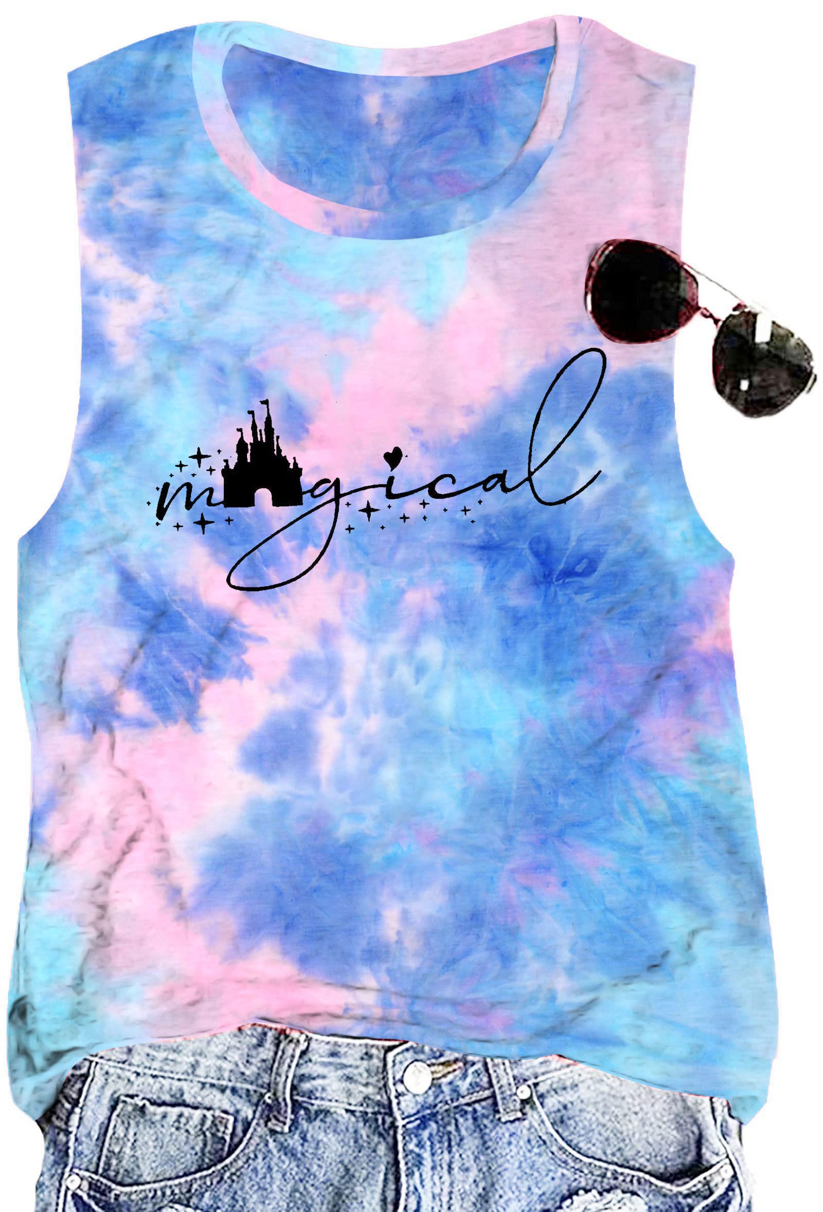 Magic Castle Tank Women Magic Kingdom Graphic Vest Summer Casual Vacation Sleeveless Tanks Tops