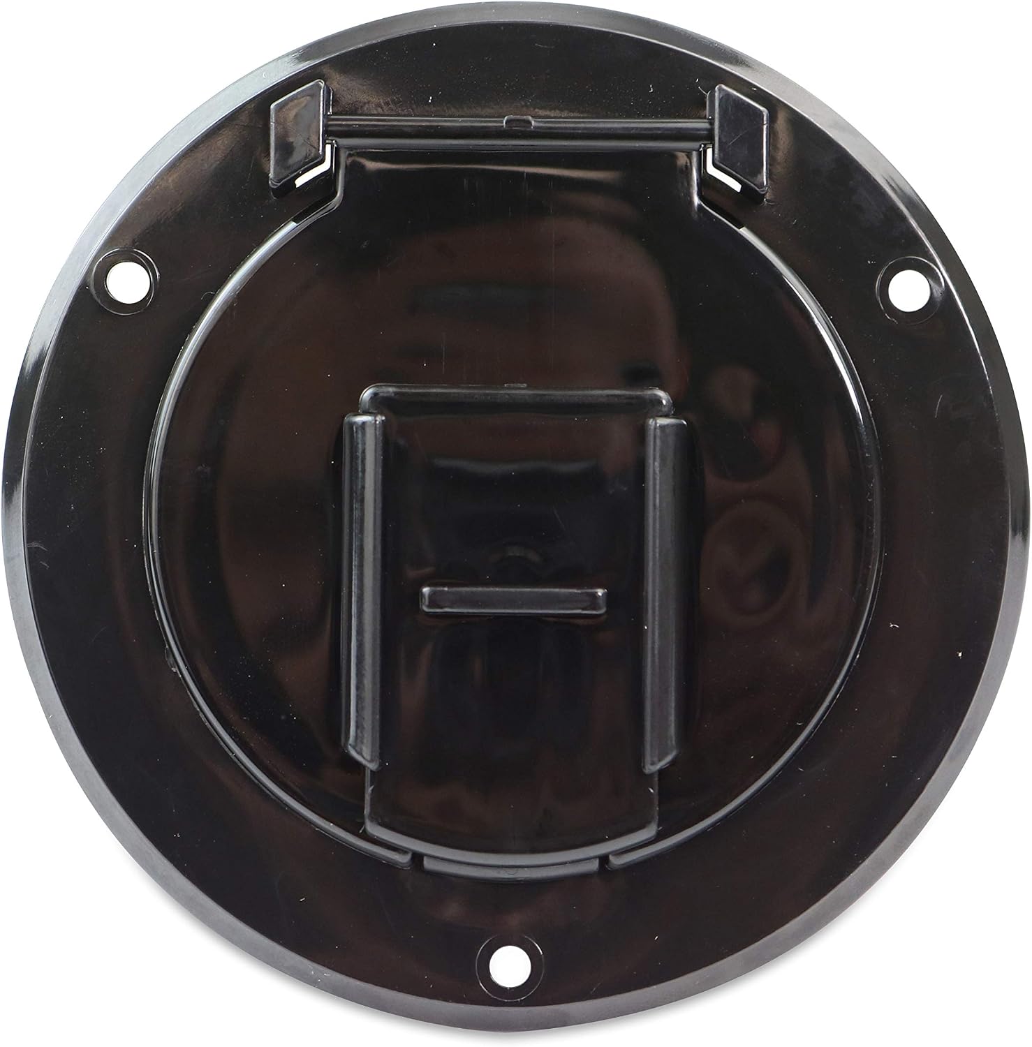 RV Camper Trailer Motorhome Power Cord Hatch Electrical Access Door Black (Black-6B)