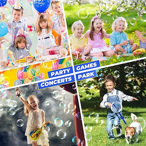 Miniatura 5 de Paquete de 2 pistolas de burbujas con luces, máquina de burbujas para niños pequeños, actividades al aire libre, soplador de burbujas, juguetes de