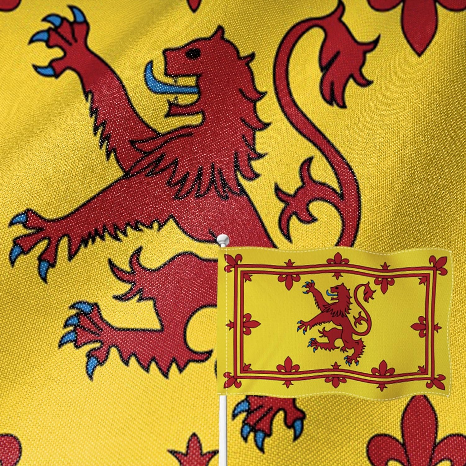 Drapeau du lion d'Écosse double face motif animal royal doré résistant UV