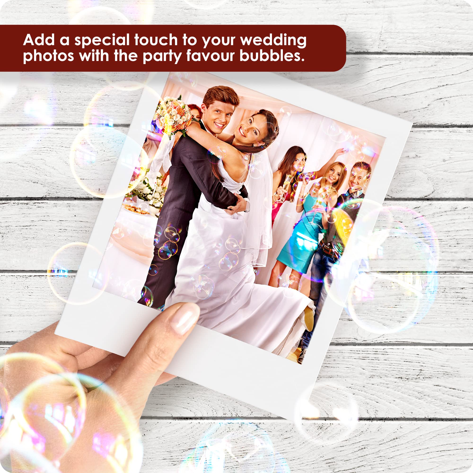 WEIDEBACH® Romantic 52x bubbles for wedding set perfect wedding bubbles decoration incl. 52 write-on stickers - Image 3
