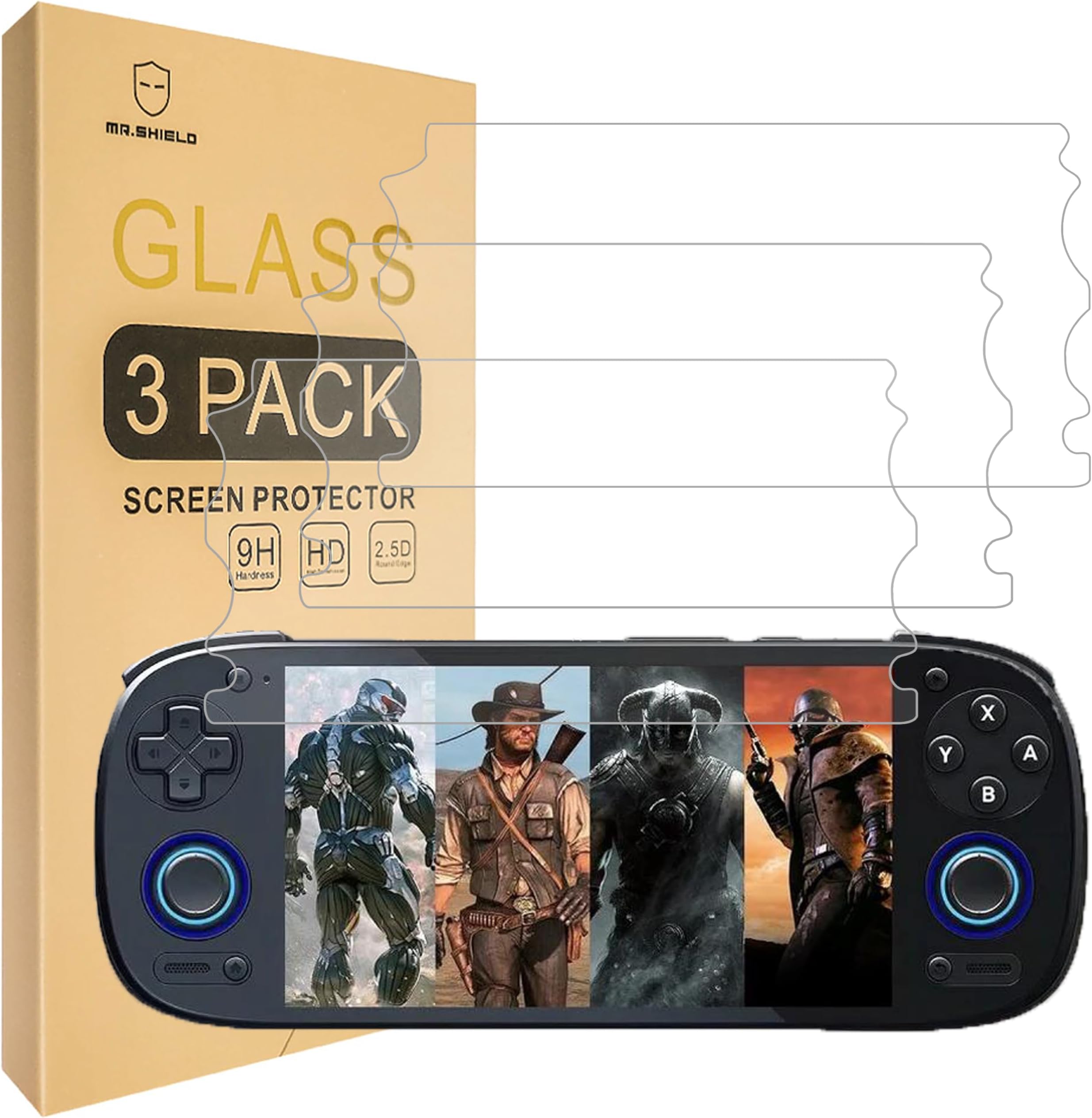 Mr.Shield Screen Protector compatible with Retroid Pocket 5 [Tempered Glass] [3-Pack] [Japan Glass with 9H Hardness]