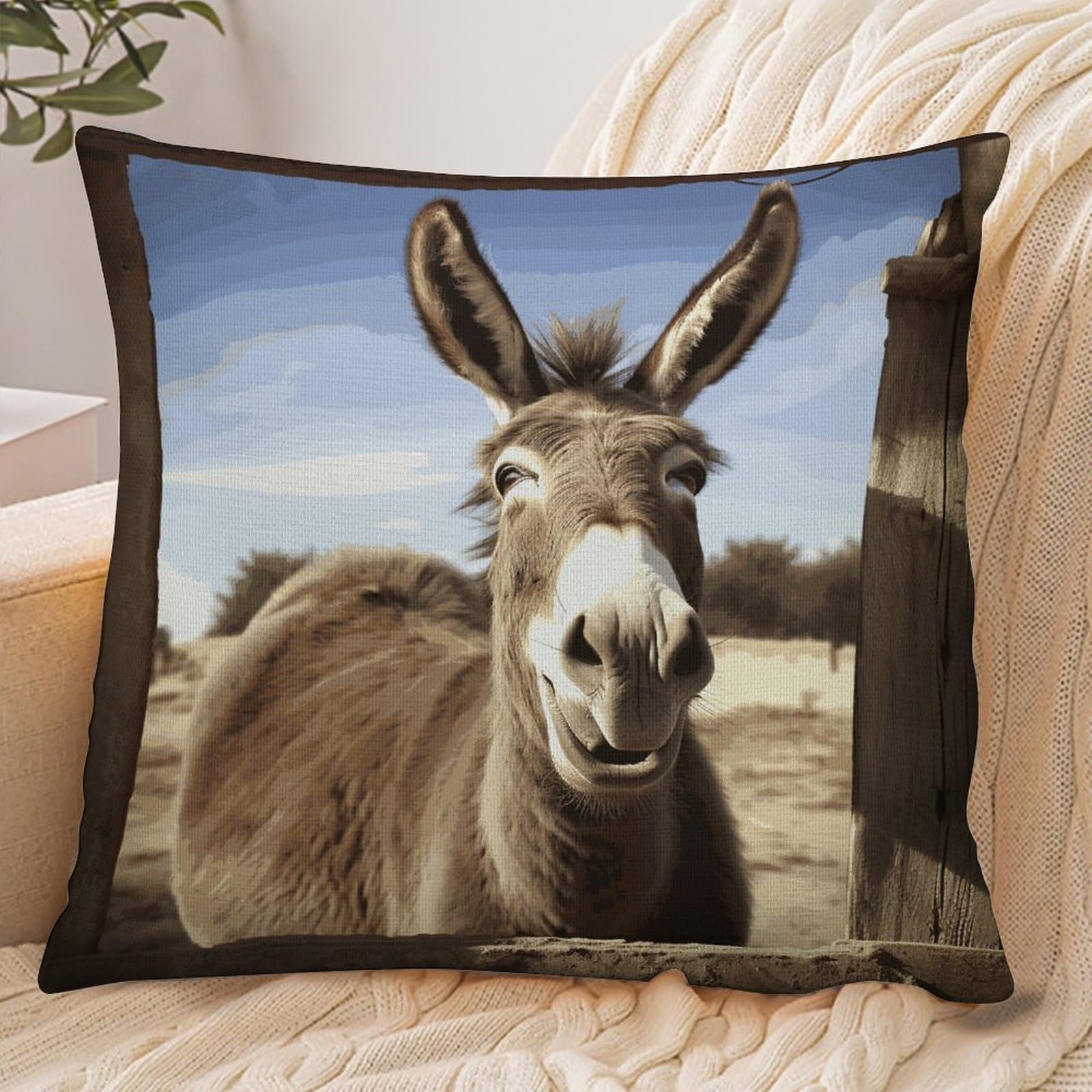 Fekiloot Style Funny Donkey Pillowcase Pillow Sham Pillow Case
