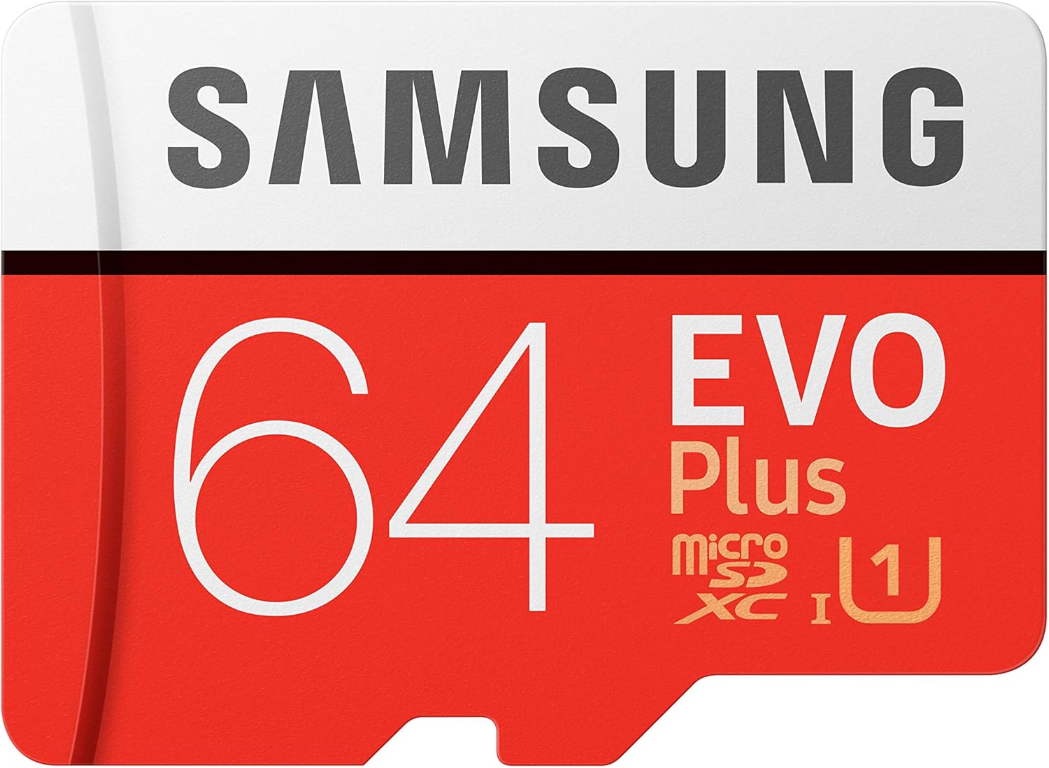 Samsung EVO Plus 64GB microSDXC UHS-I U3 100MB/s Full HD & 4K UHD Memory Card with Adapter (MB-MC64HA)