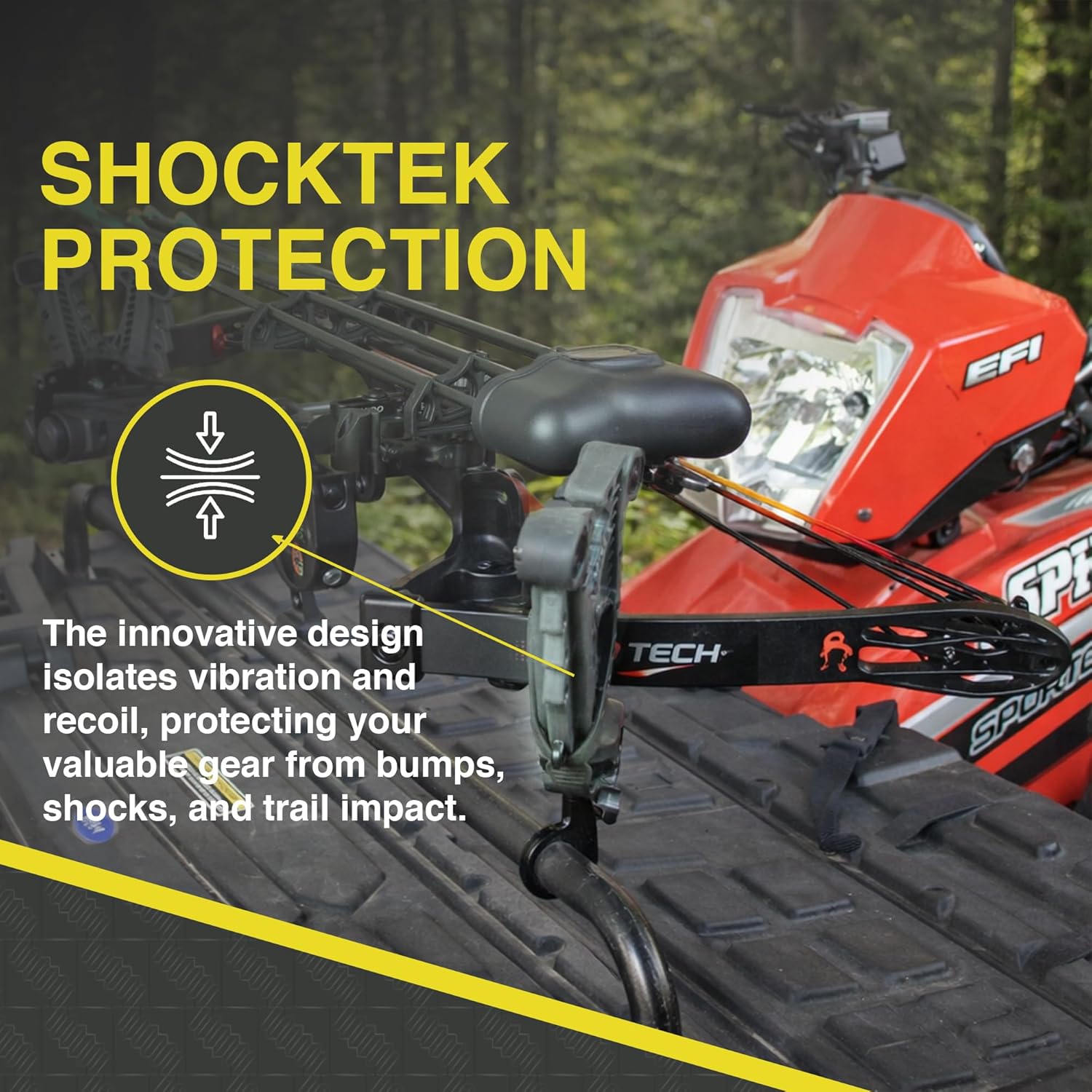 ATV TEK, VFG1, V-Grip ATV Mounting Rack for Gun, Bow, Tools, Utilities - Single Rider