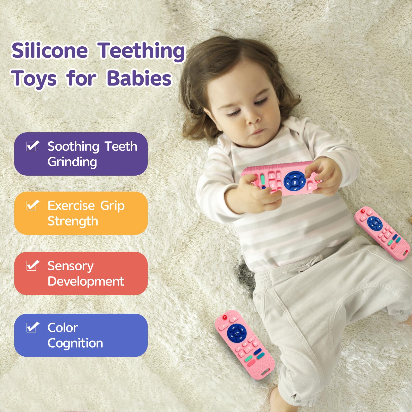 Silicone Teething Toys for Babies 0-6 Months, Teethers for Babies 6-12 Months - Image 4