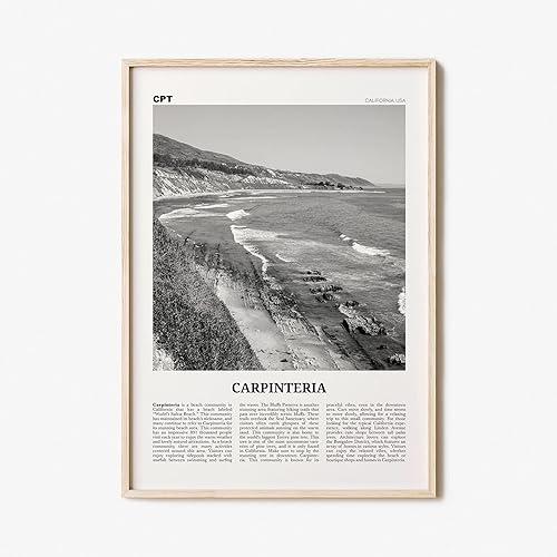 Carpinteria Print Black and White, Carpinteria Wall Art, Carpinteria Poster, Carpinteria Photo, Carpinteria Décor, California, USA