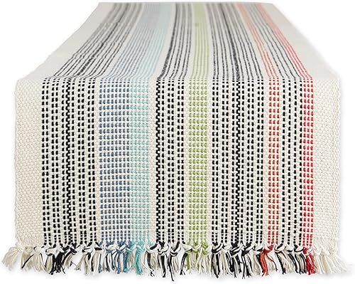 Vista 63 de DII - Colección de mesa jaspeado, camino de mesa, 13x72, rojo tango Tango Rojo