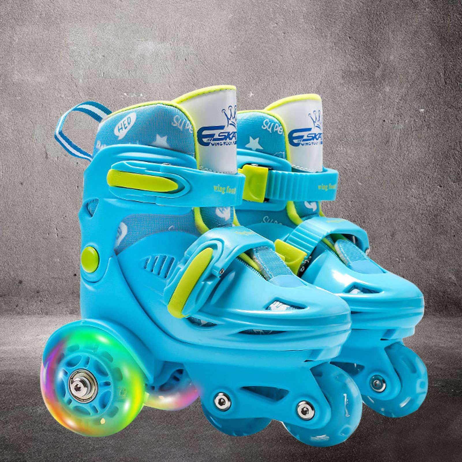 Pattini a rotelle – Pattini a rotelle regolabili con fodera in velluto | Leggero, liscio, comodo supporto per principianti, bambini, adulti, scarpe da pattinaggio, equitazione in interni ed esterni