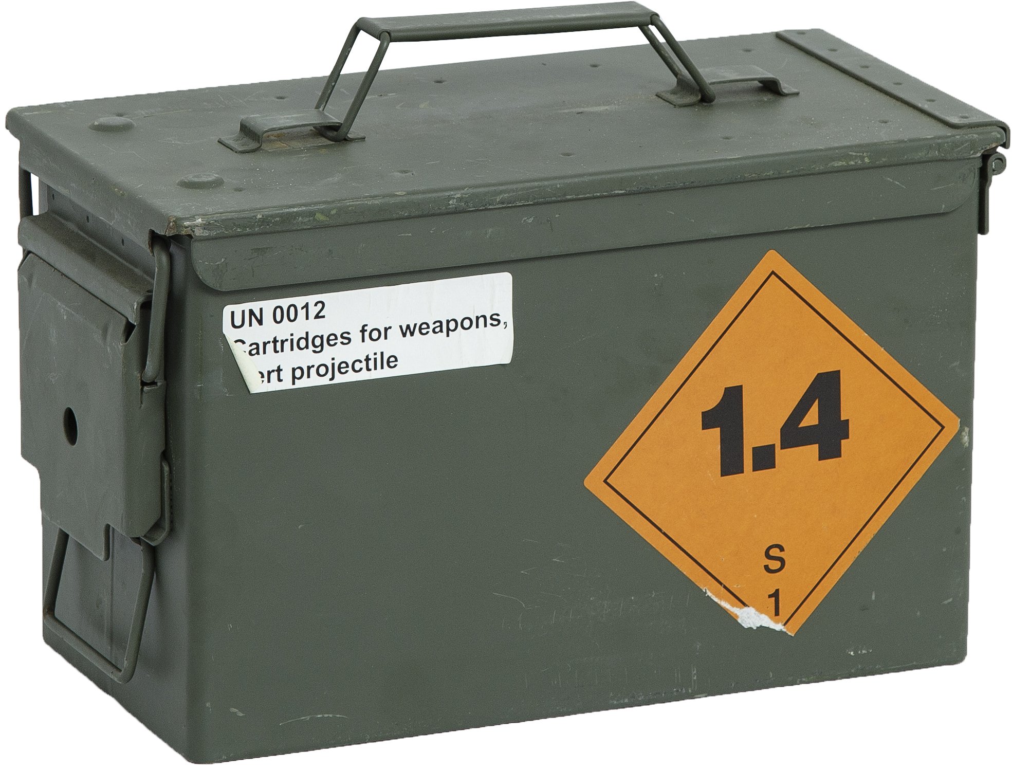 Trucky Munitionsbox Army Grün - Metall Aufbewahrungsbox 31x16x19cm Mit Deckel