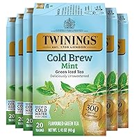 Vista 23 de Twinings Peach Cold Brew - Bolsas de té helado, 20 unidades (paquete de 6), té negro con sabor sin azúcar, con cafeína, 120 bolsitas de té