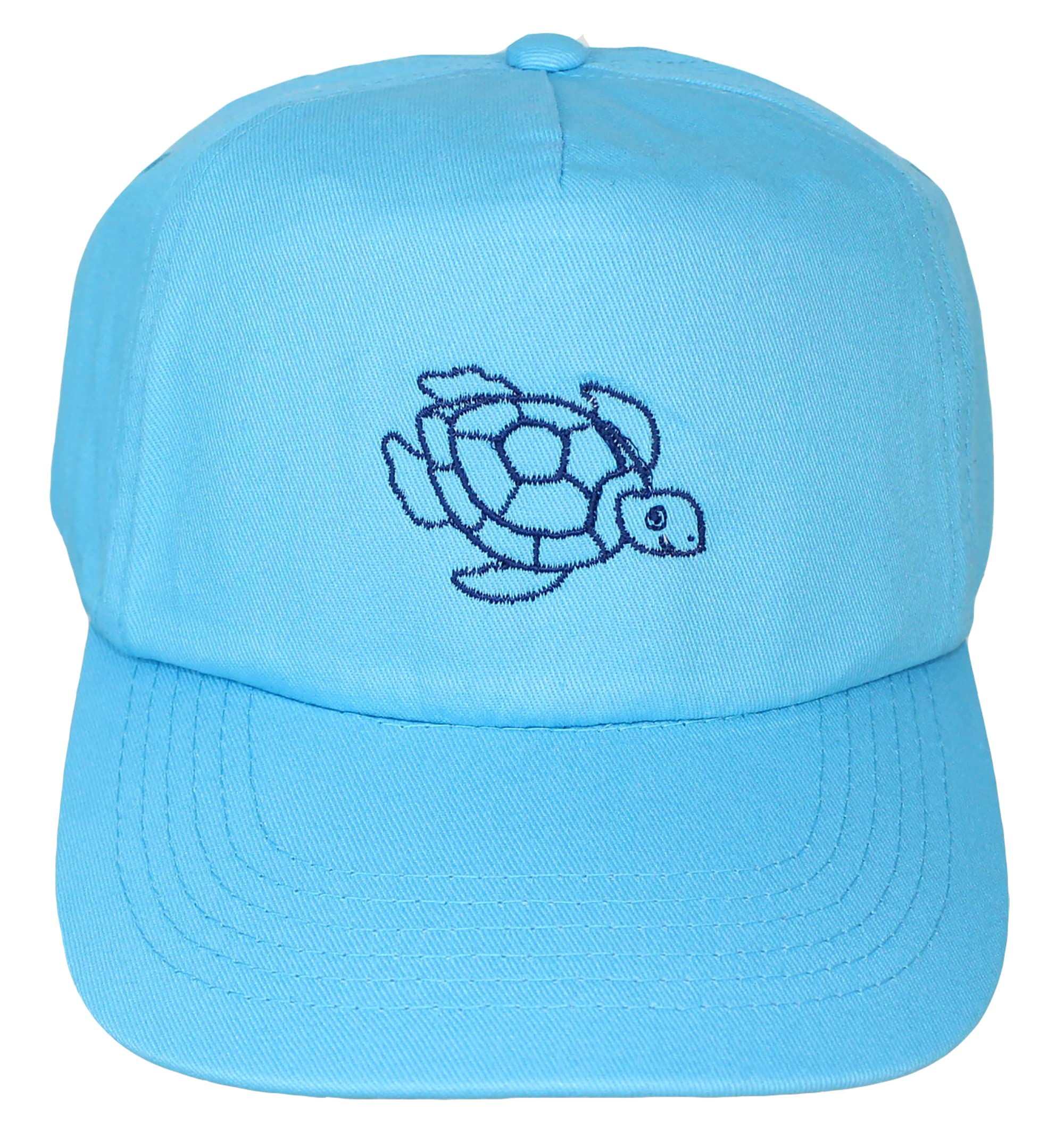 Teddyt's Boys Light Blue 'S Sea Turtle Embroidered Design Adjustable Baseball Cap Sun Hat (5-10 Years) (Light Blue)