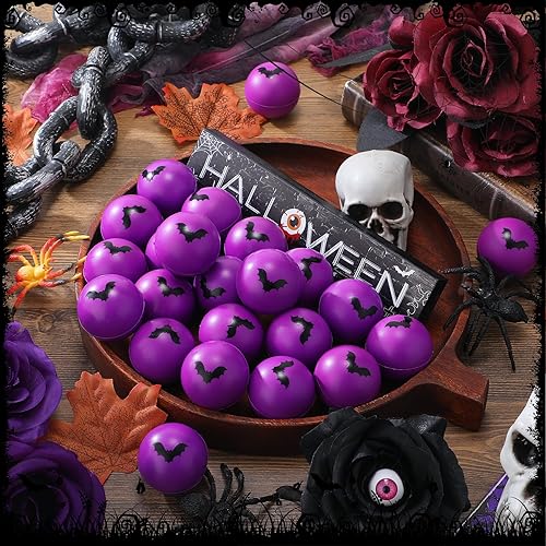 Miniatura 5 de Jerify 30 bolas de estrés de Halloween de 1.57 pulgadas de espuma de poliuretano, mini bolas de estrés de espuma de Halloween para suministros de