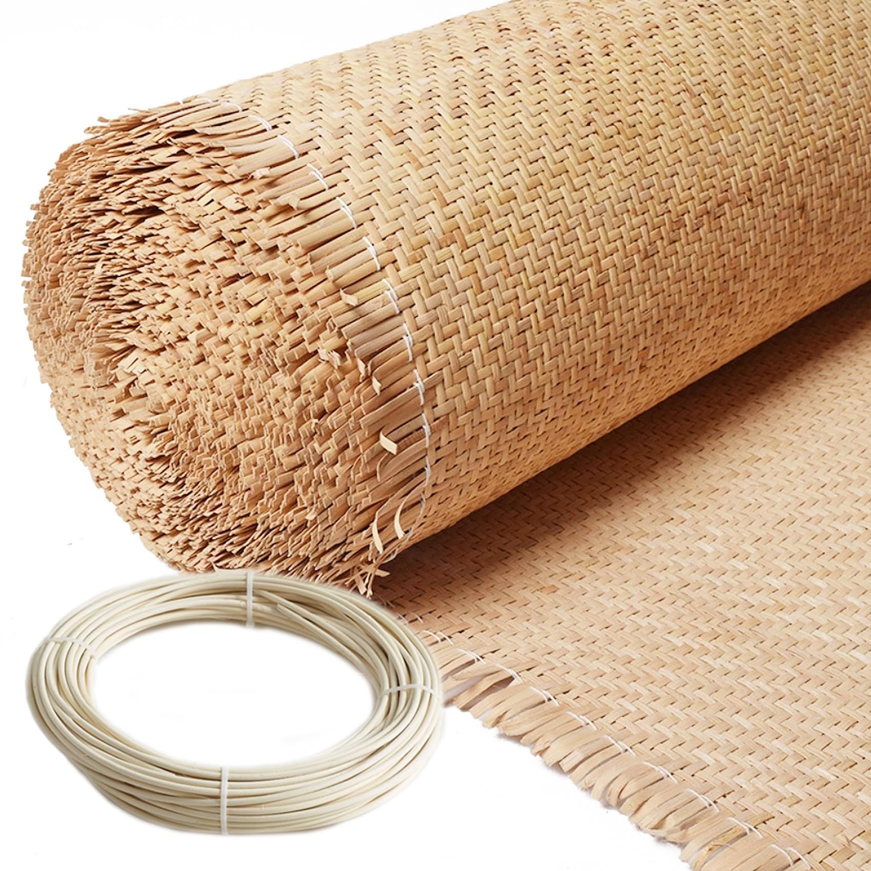 Natural Rollo de Ratan por Metros, 80cm de Ancho Rejilla Rollo Mimbre para Muebles, Correas de Tela Ratán, Cinta de Caña Tejida para Silla Cesta Bricolaje(35x500cm)