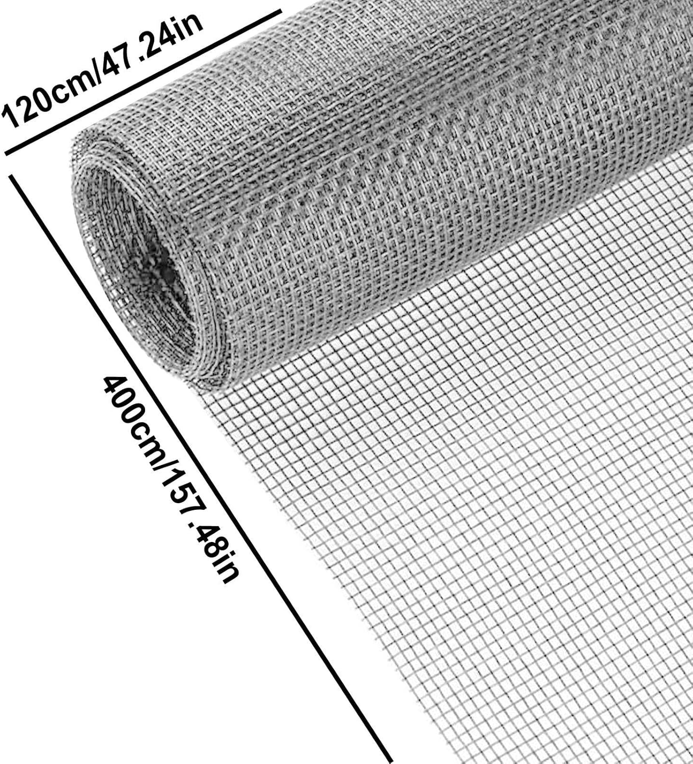 Window Screen Replacement - Window Screen Mesh, Sliding Screens Replacement Kit, 157x47 Inch Replacements for Windoww Screens, Heavy-Duty Roll, Sliding Door Repair Kit, Pet Proof for Porch, Patio