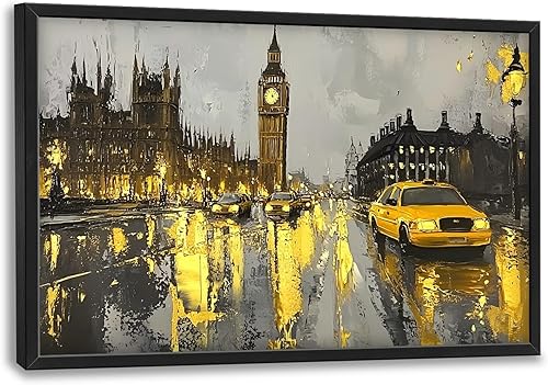 Miniatura 72 de Arte abstracto de pared grande enmarcado para decoración de pared para sala de estar, imágenes abstractas de gran tamaño, pintura moderna extra