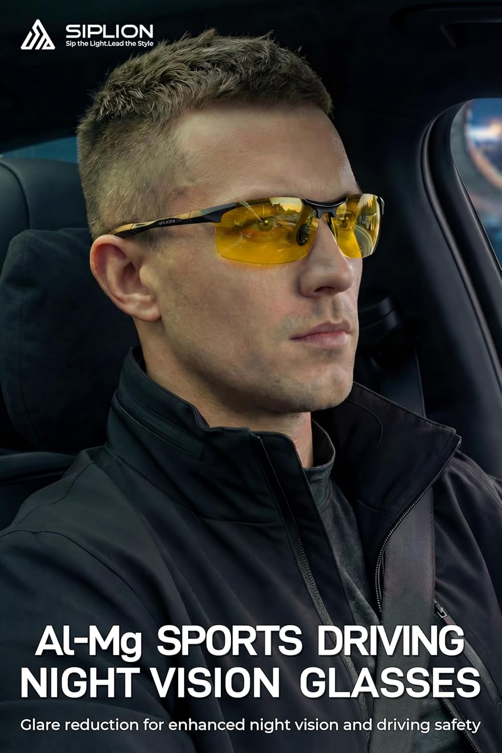 SIPLION Polarized Sunglasses Men Sports: UV Protection Ultra Light Al-Mg Metal Frame Ideal For Driving Fishing Running Golf - Image 2