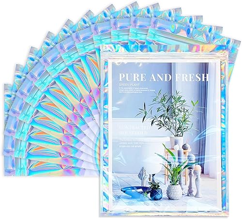 Miniatura 14 de Bolsas holográficas, bolsas resellables a prueba de olores de 3 x 4 pulgadas para alimentos, pequeñas empresas y fiestas (100 unidades)