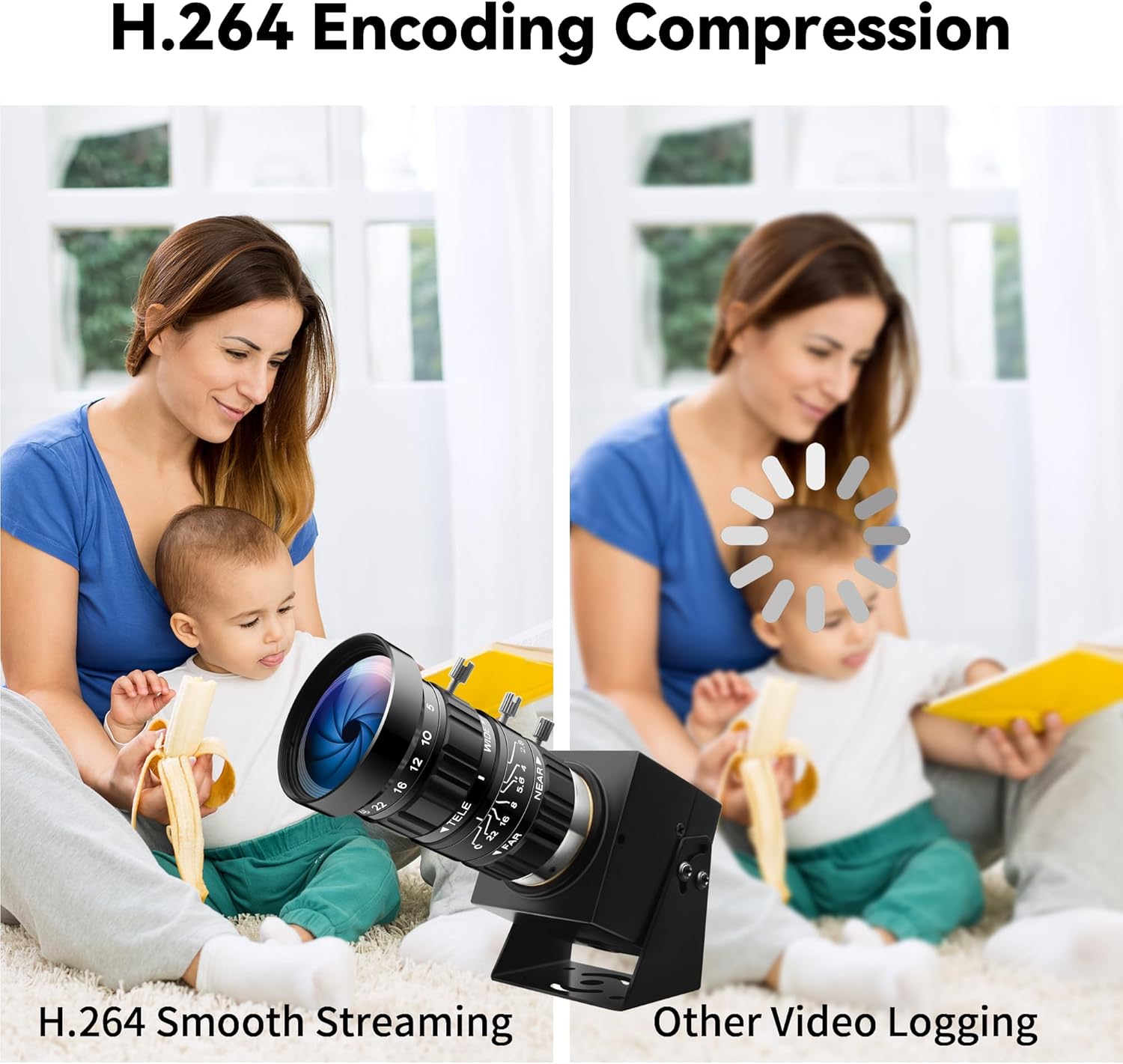 Starvis USB Camera 0.0001Lux Ultra Low Light H.264 1080P 30fps Webcam 10X CS Mount 5-50mm Telephoto Zoom Manual Lens,HDR Full Color Night Vision CCTV Security Camera for Industrial Inspection