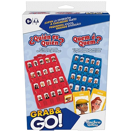 Gioco Chi è chi? Grab and Go - Il gioco originale di indovinare il personaggio - Gioco portatile per 2 giocatori - Gioco per bambini per viaggi