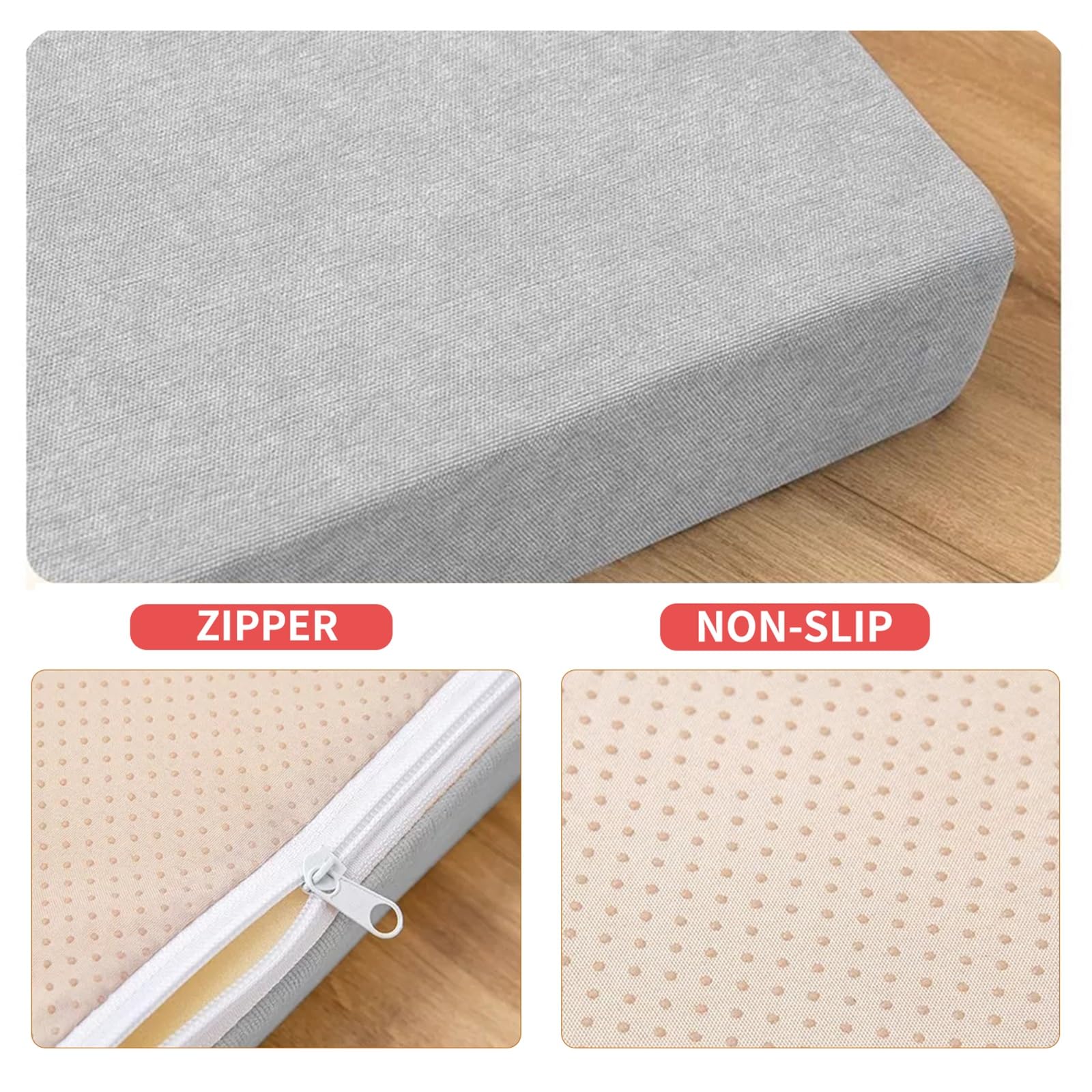 Cuscino Per Panca Da Esterno 5cm Sfoderabile Con Antiscivolo Per Giardino | Cuscini Sedie Su Misura Cuscini Dondolo 3 Posti Schiuma Ad Alta Densità Per Sedia Interno Terrazza(8#,45x200cm)