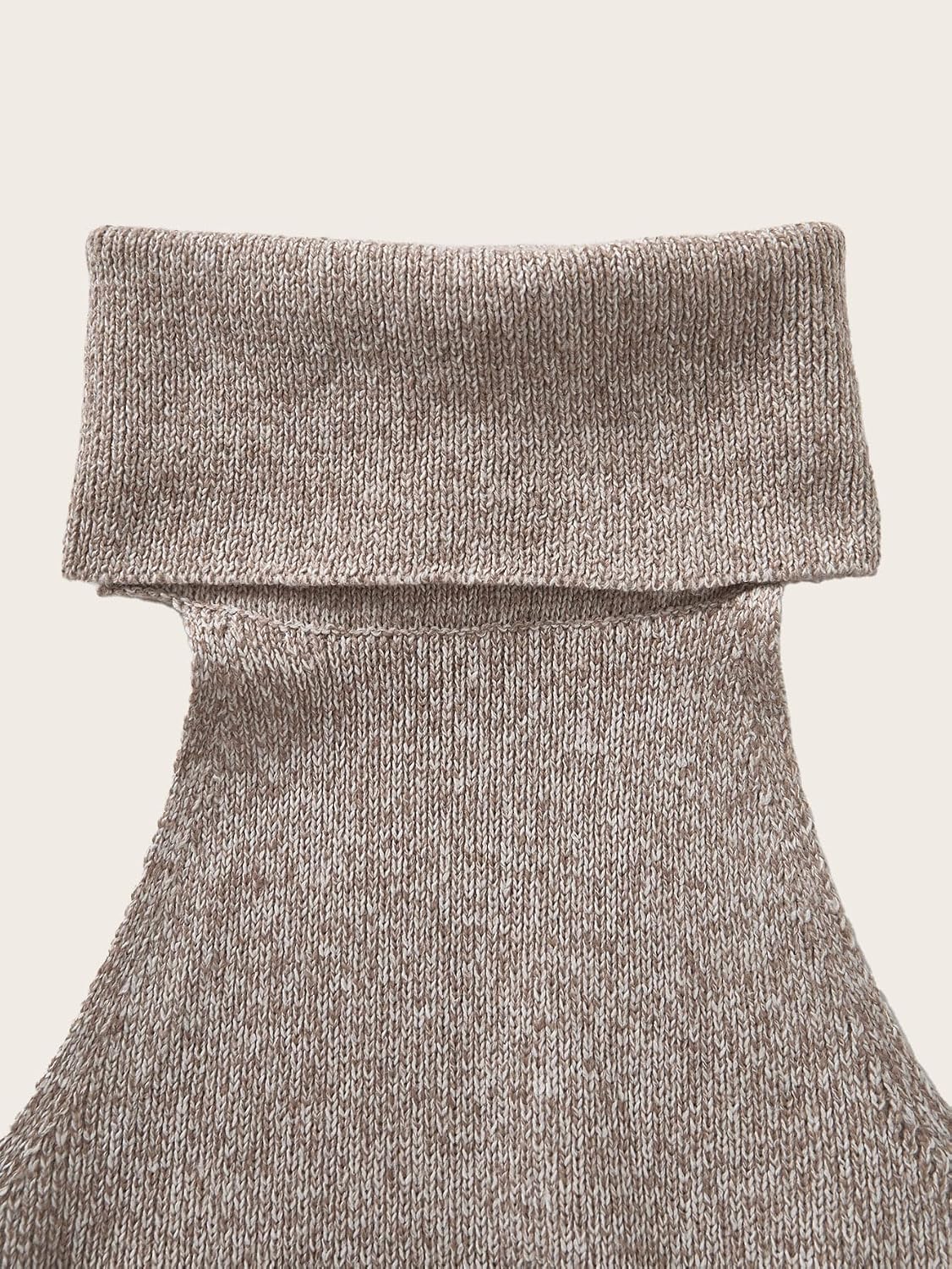 Women's Turtleneck Halter Sweater Vest Elegant Backless Ribbed Knit Sleeveless Going Out Party Sweaters
