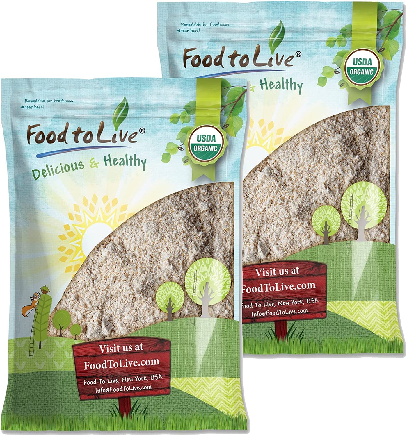 Food to Live Organic Whole Grain Buckwheat Flour, 16 Pounds – Non-GMO, Kosher, Unbleached, Unbromated, Unenriched, Stone Ground, Powder, Meal, Sirtfood, Bulk
