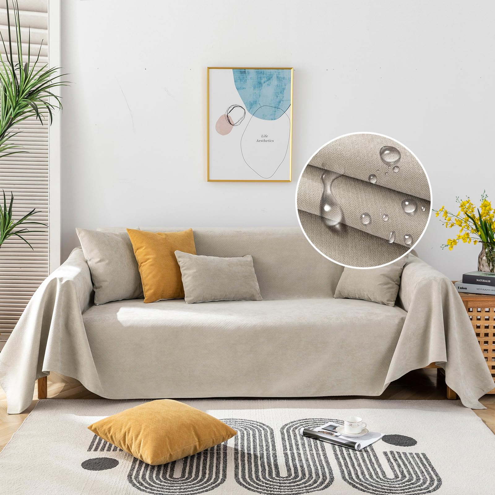 Amazon.com: STACYPIK Waterproof Couch Covers for Dogs Cats Non