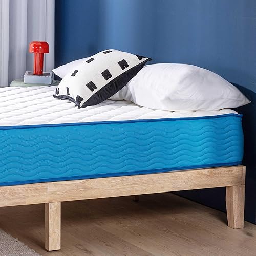 Miniatura 4 de Best Price Mattress Colchón híbrido de 10 pulgadas, parte superior ajustada, espuma de apoyo, bobinas en bolsillos, espumas y tela seguras