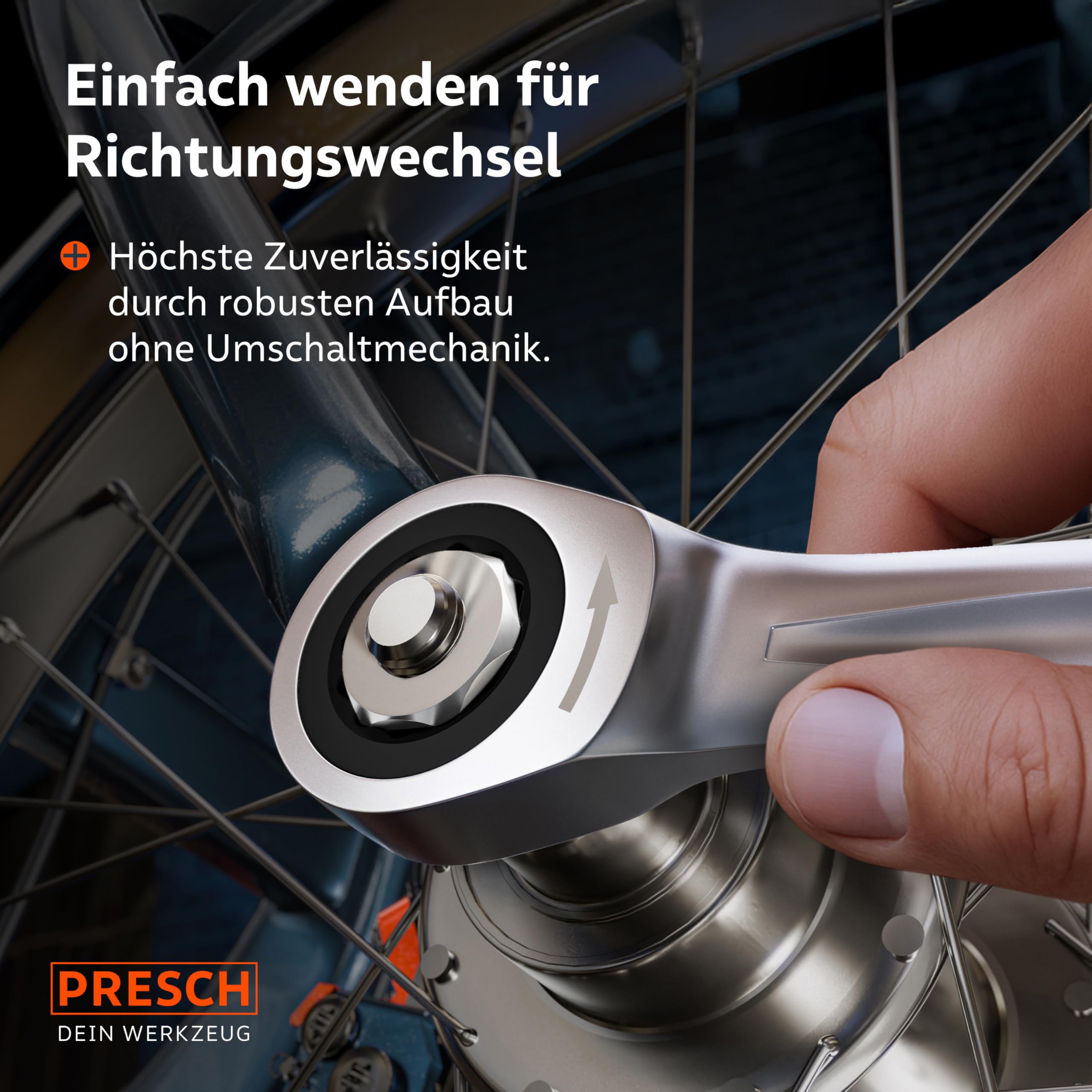 PRESCH Ratschenschlüssel Set 12tlg. (6-19mm) inkl. Tasche - Minimaler Rückholwinkel (Bis zu 4°, 90 Zähne) - Robuste, präzisionsgefertigte Ringratschenschlüssel