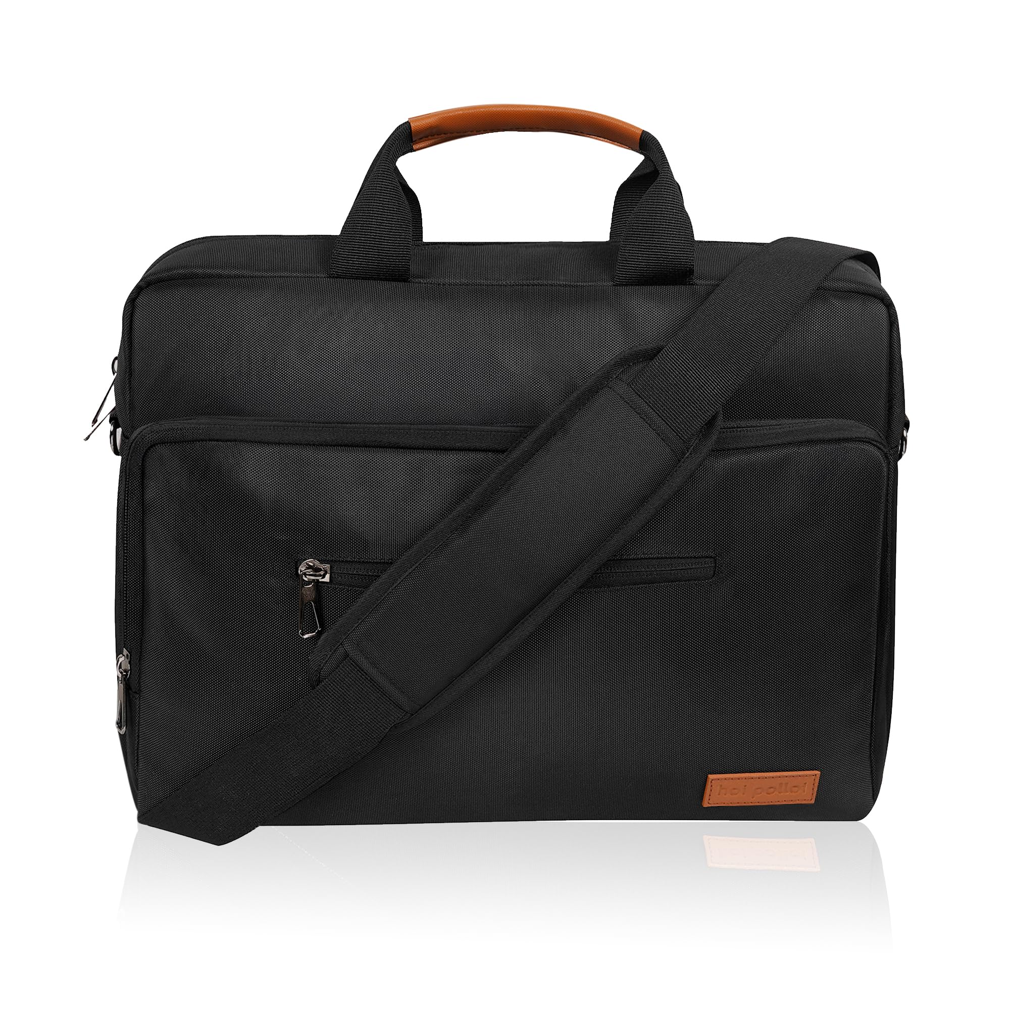 hoi polloi Messenger Bag for Men and Women, 15.6" Office Laptop Bag with Separate iPad Pocket upto 11", 13.6L Capacity, Water Resistant Polyester (Black, HPXM0001) (B07HLVW2TF) Amazon Price History, Amazon Price Tracker