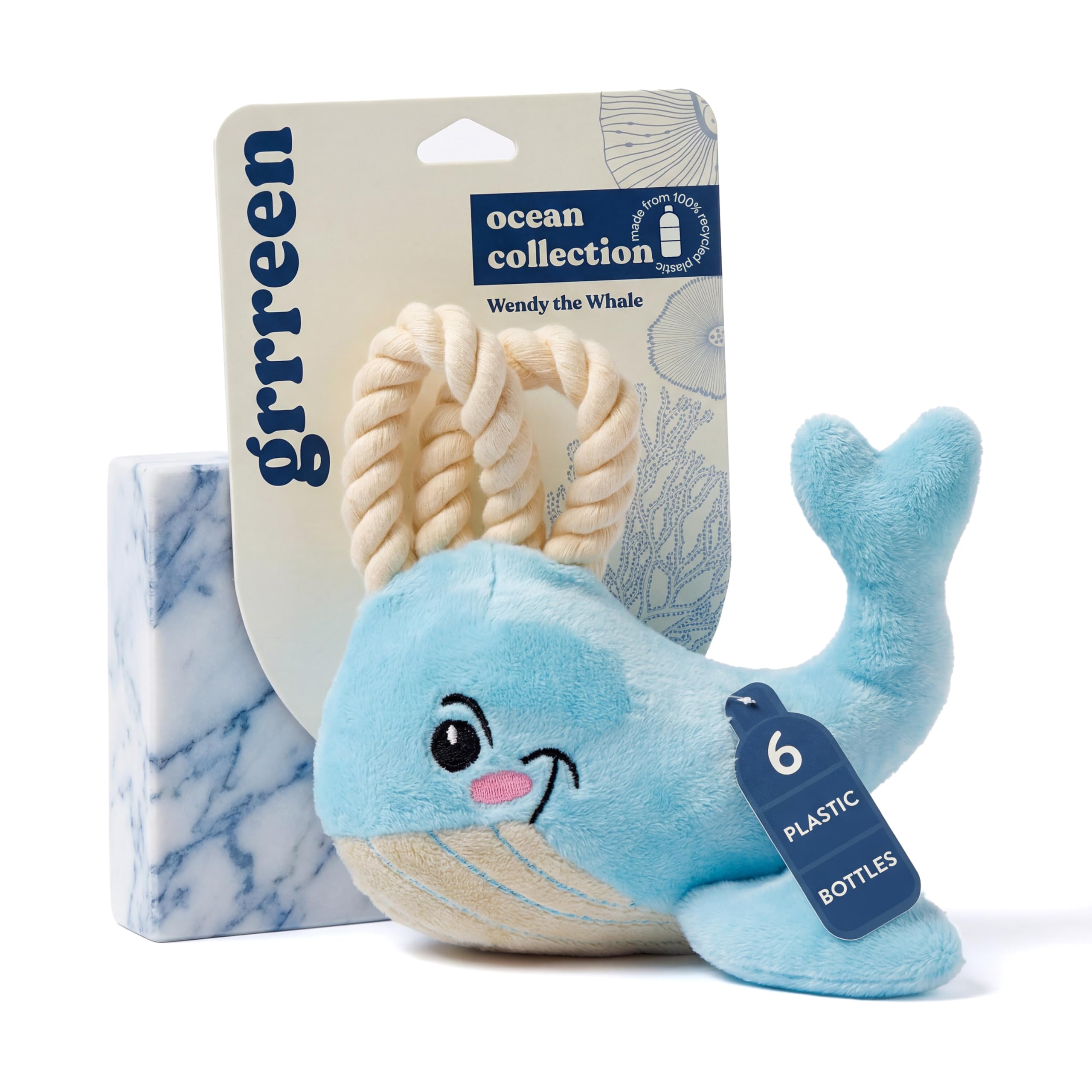Amazon.com: GRRREEN Premium Plush Dog Toy - Whale Plush Dog Toy