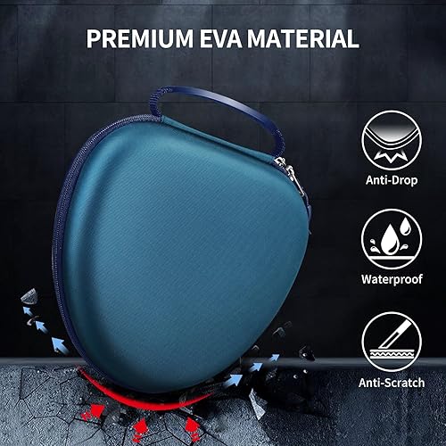 Miniatura 5 de Fintie Funda rígida para auriculares AirPods Max, bolsa protectora de almacenamiento de viaje de repuesto con encendido y apagado automático para