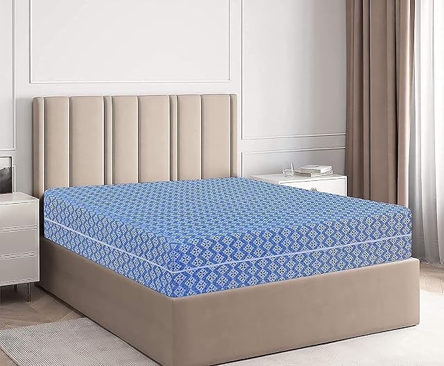 Brit Diamonds Extra Deep Zipped Mattress Protector 12 / 30cm Full Encasement Topper Breathable Hypoallergenic Noiseless Single Double King Super King Bed Cover Blue Fitted Sheets. (King, Blue)