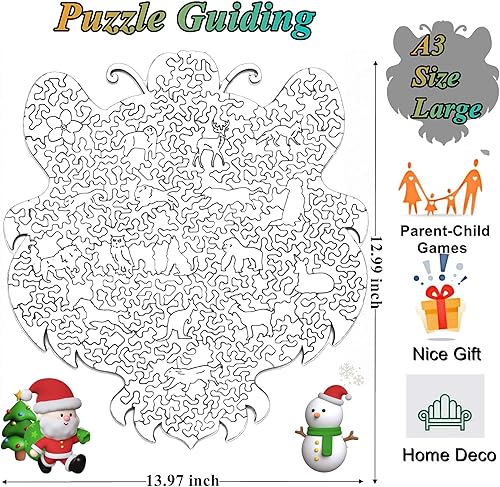 Miniatura 7 de Rompecabezas de madera para adultos, rompecabezas mágico en forma de animales de tigre, el mejor regalo para adultos, se puede utilizar como una