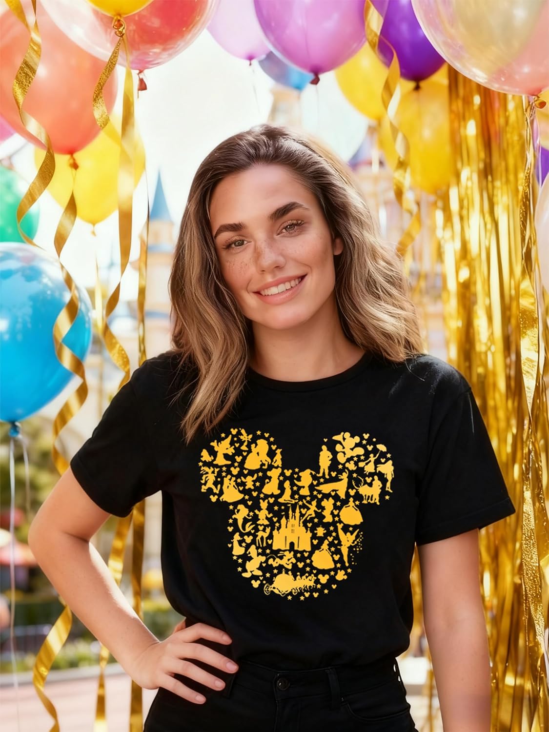 Women Magic Kingdom Castle Shirt Castle Fairy Graphic Tee Women Casual Vacation Holiday Short Sleeve Tee Top - Image 2