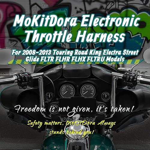 Miniatura 2 de MoKitDora Arnés de acelerador electrónico para manillar Harley de 22 pulgadas, TBW 2008-2013, cable de agarre calentado, Touring Road King, Electra