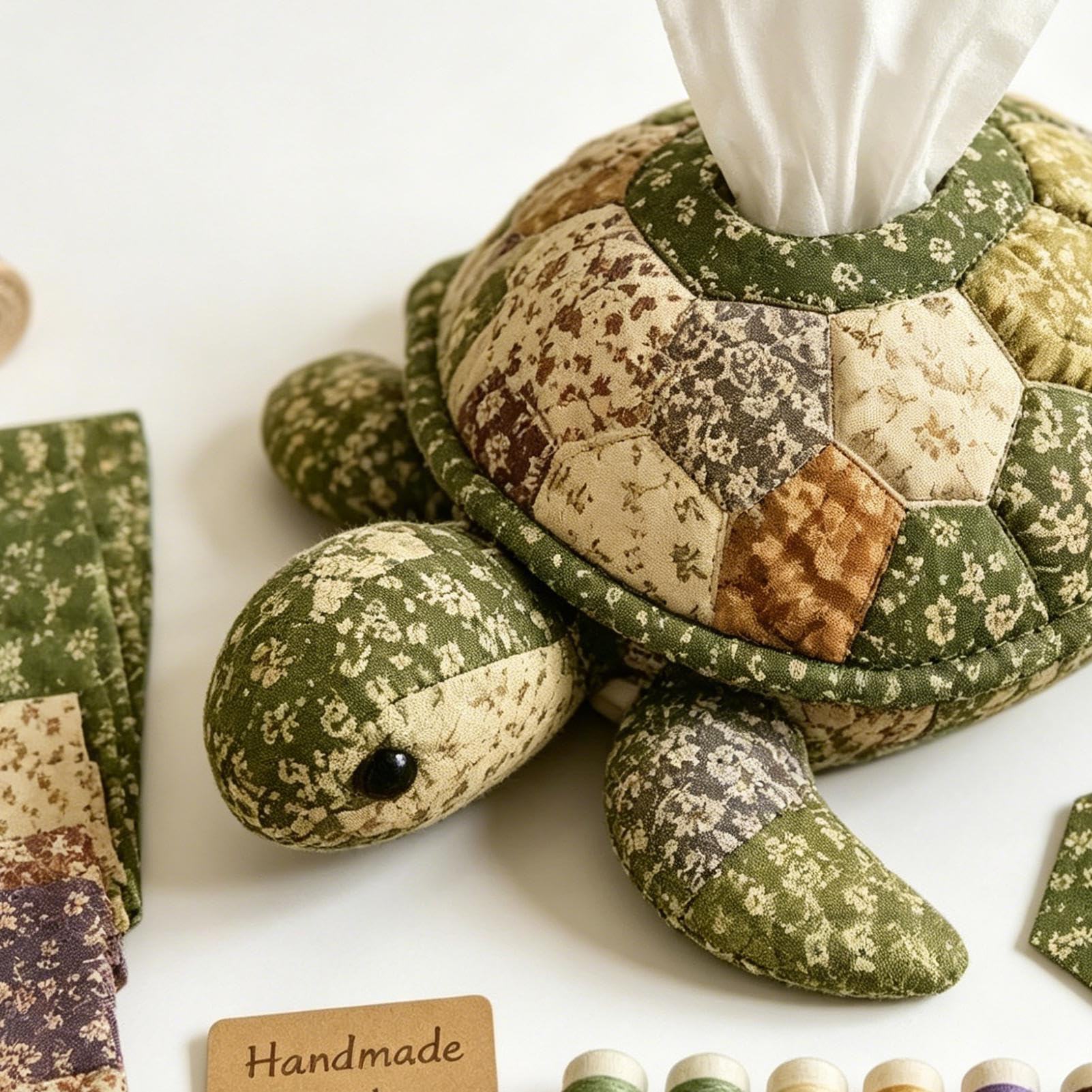 Kit DIY Boîte À Mouchoirs Matelassée Animaux Marins | Organisateur De Serviettes Décoratif - Kit DIY Housse Boîte À Mouchoirs Matelassée - Pour Femmes Débutantes Salle De Bain Bureau Maison Chambre Bu