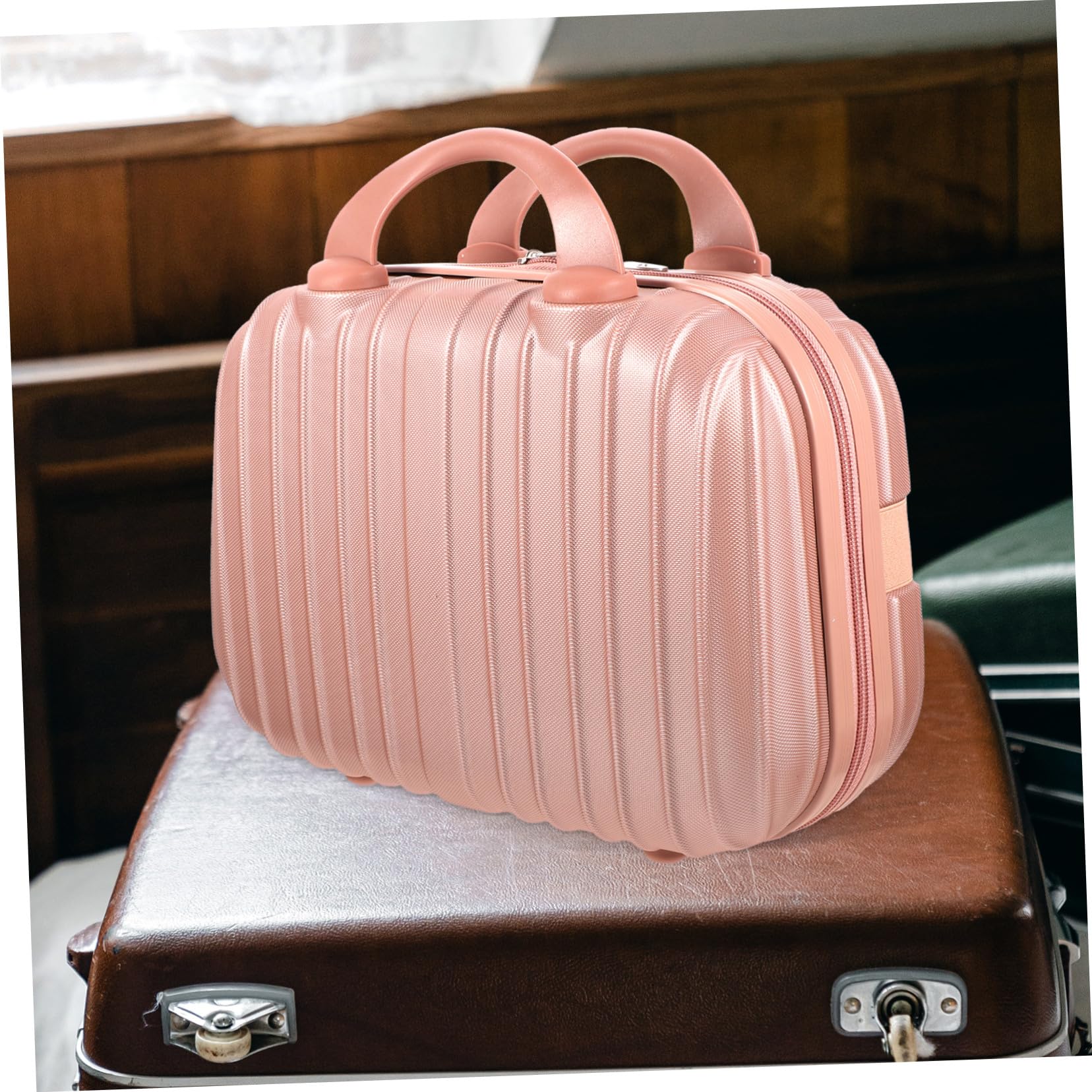 Ipetboom Borsa Cosmetica Da Viaggio Multifunzione Manico, Valigetta Porta Rossetti e Profumi Grande Capacità, Custodia Portatile Per Trucchi Da Donna Per Uso Quotidiano e Viaggi