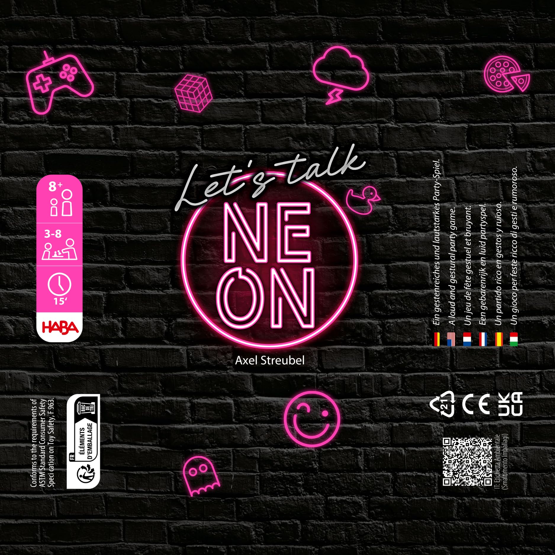Let's talk NEON Bundle – 3-in-1 Partyspiel-Set mit Gesten und Geräuschen, Schnelles Familienspiel, für Kinder ab 8 Jahren – 2013789