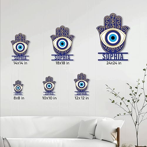 Miniatura 4 de Letrero de metal personalizado contra el mal de ojo, símbolo de protección personalizado, pared, valla, porche, patio, hogar, oficina, decoración