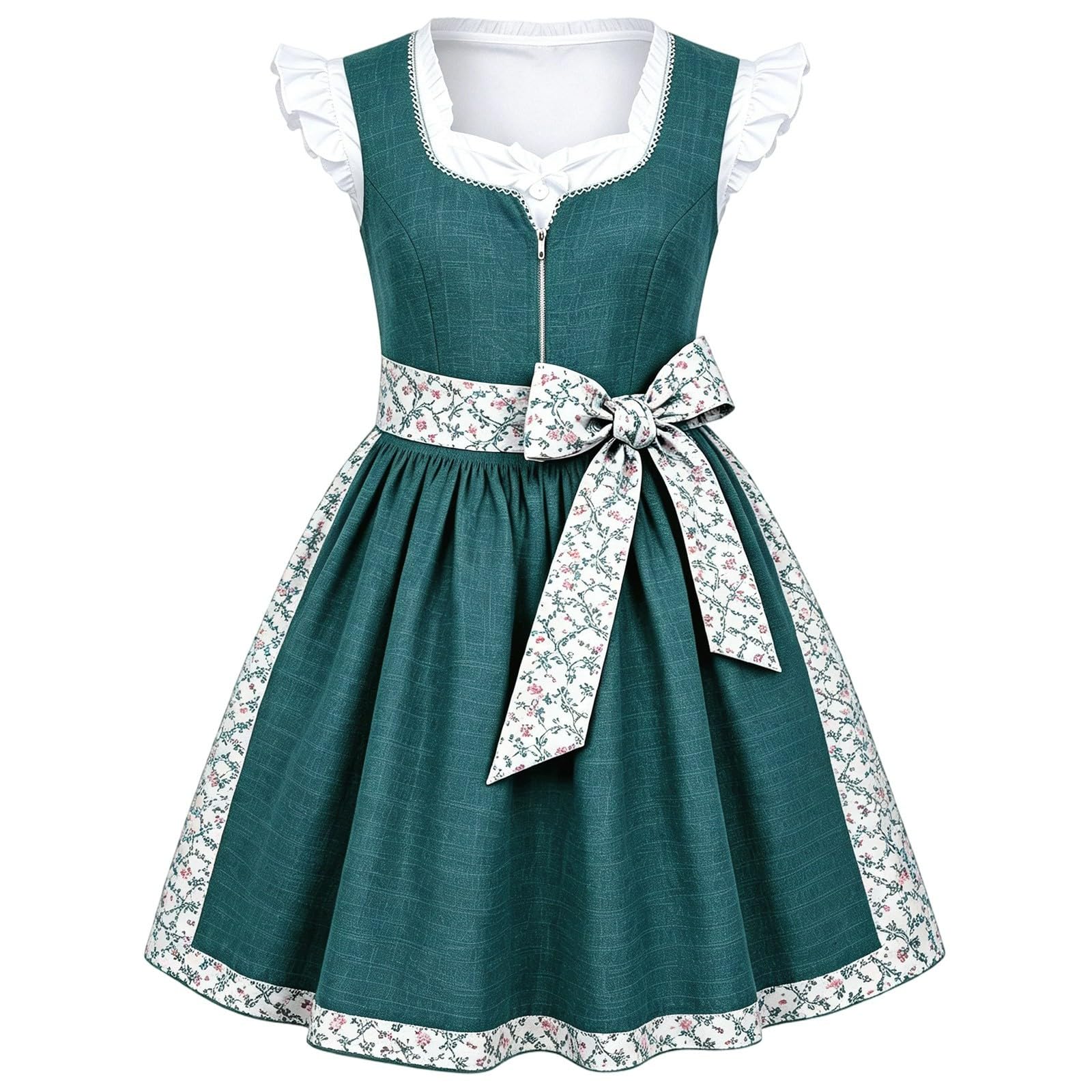 Generico Vestito Bambina Oktoberfest Baviera Stampa Lacci Abito