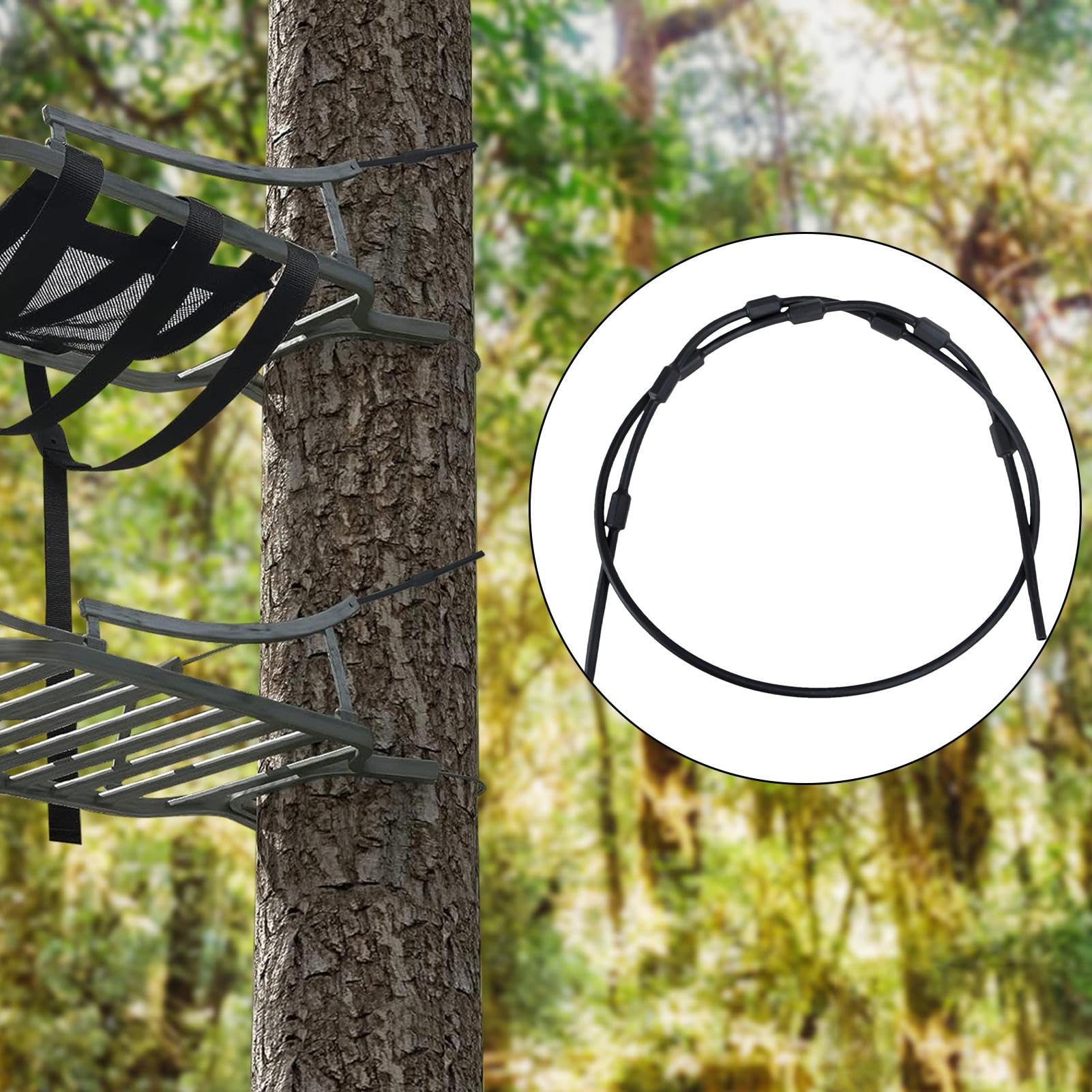 Summit Cables de repuesto – Correas trenzadas de acero para soporte de árbol de 69 pulgadas | Resistentes y fáciles de instalar, accesorios de soporte para árbol de caza con revestimiento