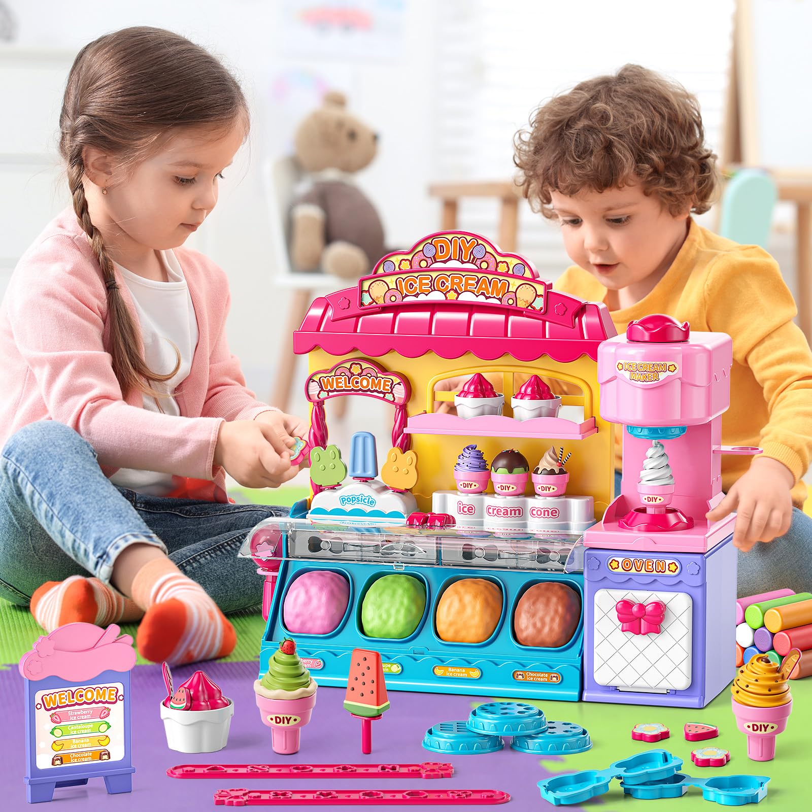 Color Modeling Clay Ice Cream Set Food Toys For Kids Desertcart