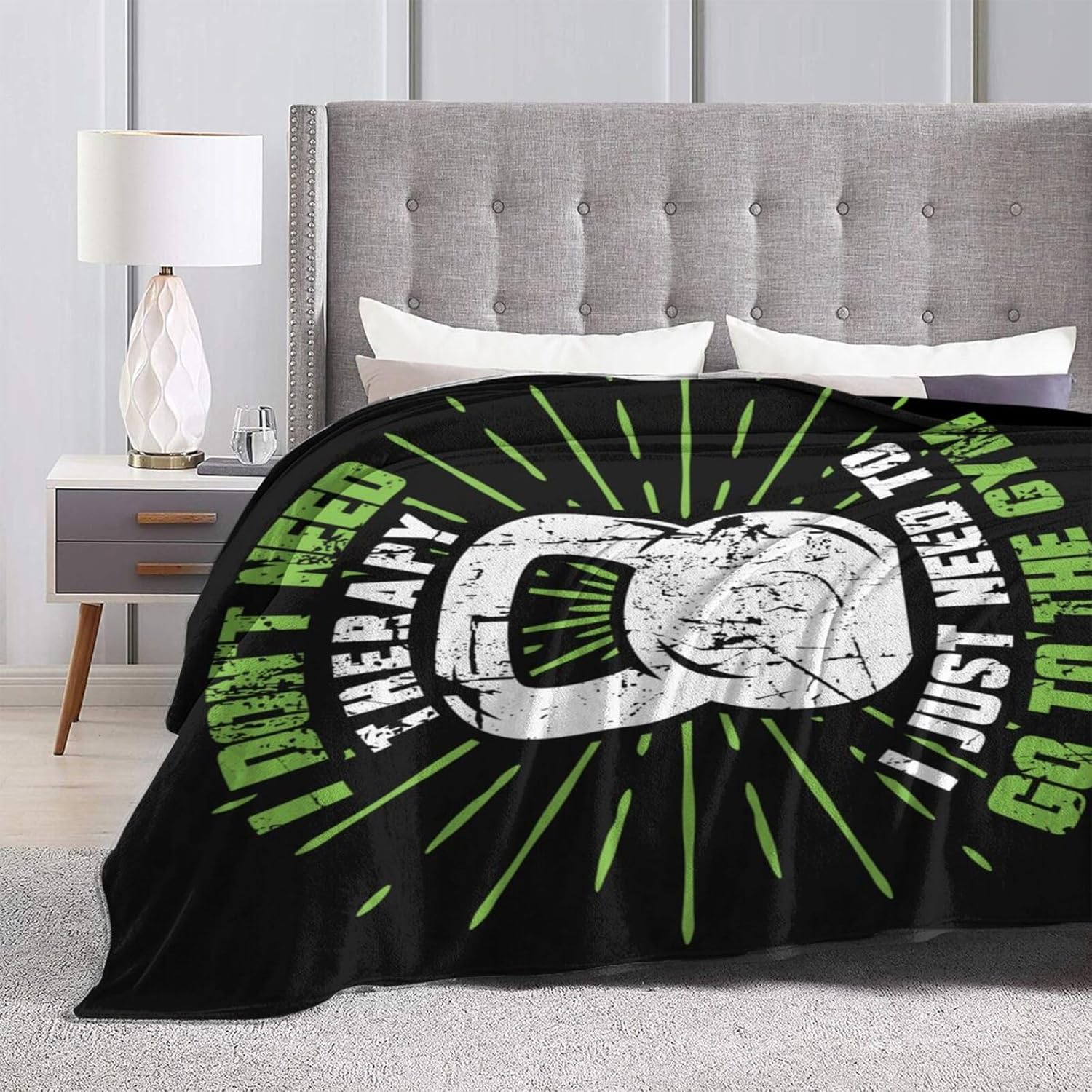 I Don T Need Therapy I Just Need to Go to The Gym Throw Blanket for Couch Bed Sofa Throw Blanket for Men Women 80"x60" Blankets