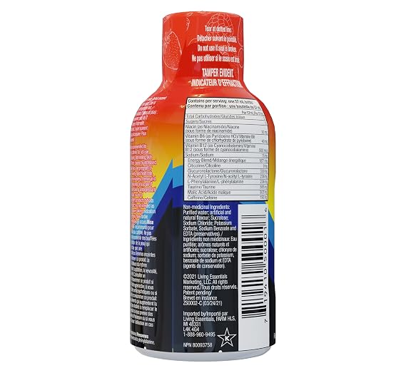 Marjack 500181 Five Hour Energy Drink, 2 Oz, 12/Pk, Berry Flavored