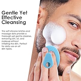 4 Pack INNERNEED Silicone Face Scrubber for Deep Cleansing and Exfoliation - Soft Facial Cleansing Brush, Gentle for All Skin Types, Blackhead Remover, Portable