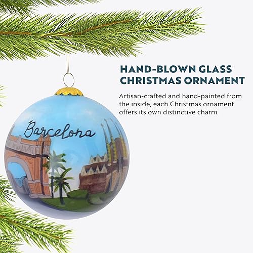 Miniatura 2 de Adorno navideño de cristal pintado a mano - Barcelona