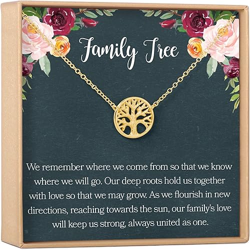 Dear Ava Necklace Gift For Women and Girls - Adjustable Modern Jewelry Pendant Love Gifting Idea for Her with Heartfelt Card - Long Distance Gifts